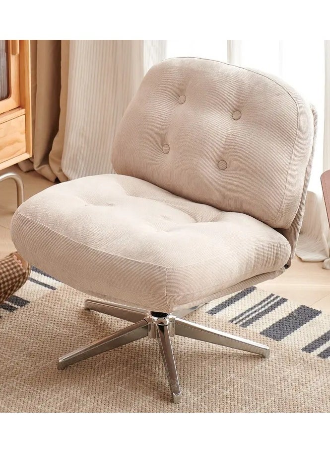 Generic - Swivel Accent Chair, Cozy Living Room Chair, Comfy Reading Chair, Criss Cross Chair, Fabric Reading Sofa Chair with Wide Seat, Deep Cushion, 115° Tilt for Living Room, Bedroom-Darkgrey - Image 1