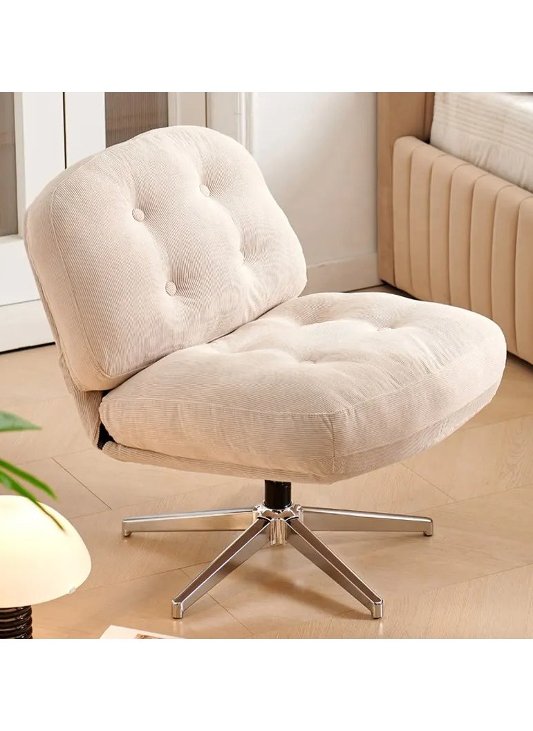 Generic - Swivel Accent Chair, Cozy Living Room Chair, Comfy Reading Chair, Criss Cross Chair, Fabric Reading Sofa Chair with Wide Seat, Deep Cushion, 115° Tilt for Living Room, Bedroom-Darkgrey - Image 1