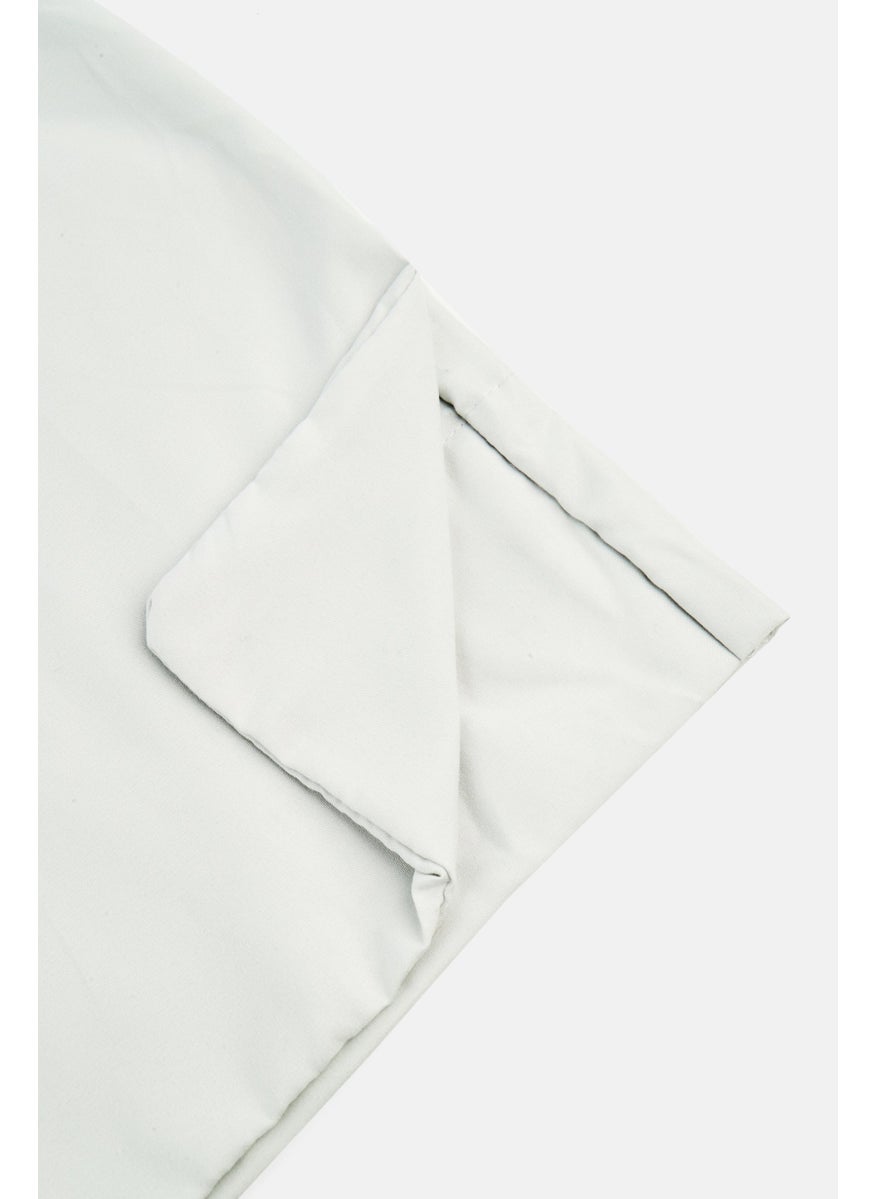 U.S. Polo Assn. Full 6 Pieces Plain Flat Sheet With Pillow Case Set, Light Grey  - Image 3