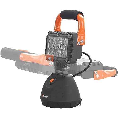Groz Multimode 18W LED Rechargeable Worklight | CE, RoHs & CREE Certified | Adjustable Brightness Upto 1000 Lumens | IP65 Rated | Magnetic Base with 270° Rotation | LED/621 - Image 4
