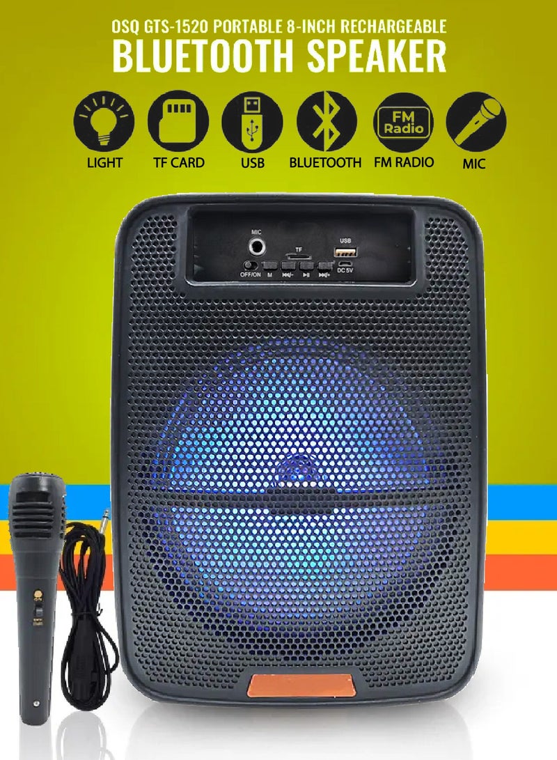 قريت نايس مكبر صوت لاسلكي يعمل بتقنية البلوتوث يحتوي على راديو FM , مدخل ذاكرة TF ,مدخل USB , مدخل ميكروفون - Image 4