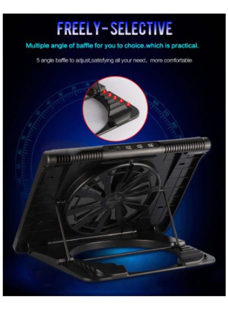 Wesdar - Laptop Cooler Pad Cooling stand with LED light support laptop - K-8288F - Image 1