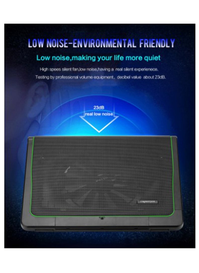 Wesdar - Laptop Cooler Pad Cooling stand with LED light support laptop - K-8288F - Image 1