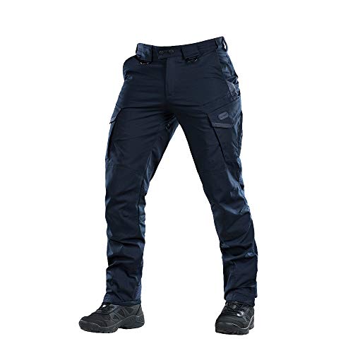 M-Tac Aggressor Flex Tactical Cargo Pants for Men – Durable Rip-Stop Cargo Work Trousers with Reinforced Knees, Stretch Fit and Outdoor Comfort (Dark Navy Blue, 34/34) - Image 1