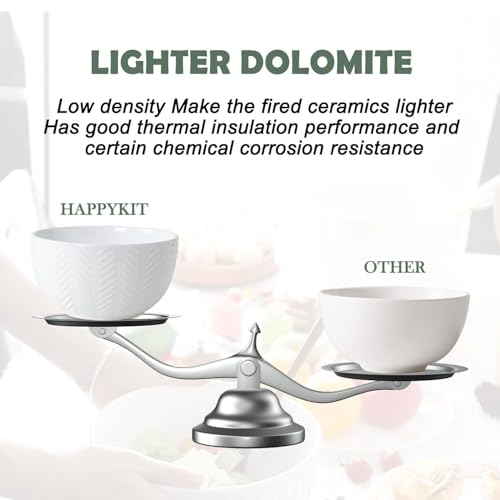 HAPPY KIT Ceramic Mixing Bowls Set, Nesting Bowls Set For Kitchen,Large 5/3/1.5 Quart Bowl Set of 3, Prep Serving Bowl for Baking and Mixing Salad,Oven, Microwave and Dishwasher Safe - Image 4