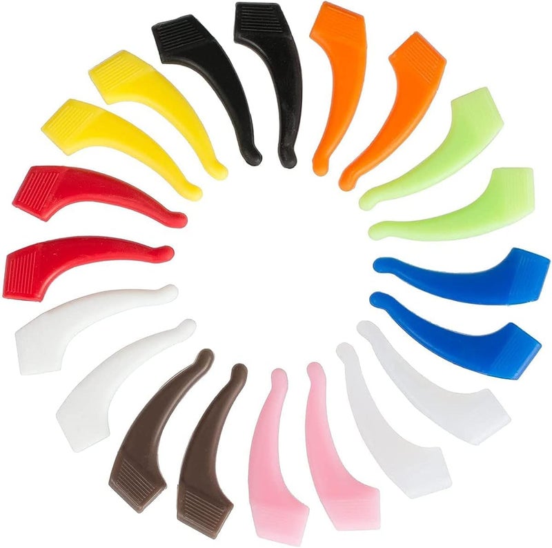 ChicAbode 10 Pairs Kids and Adults Sport Eyeglass Strap Holder, Silicone Anti Slip Holder, Eyewear Retainer for Ear Hook, Glasses Piece, Eyeglass Temple Tip - Image 1