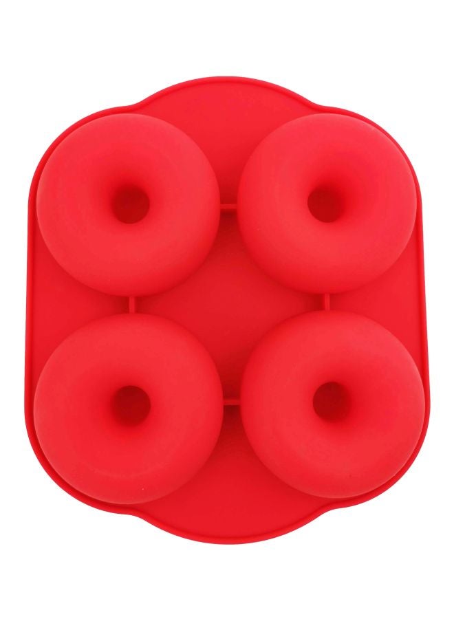 Home Pro 4-Cavaties Silicone Pan Mold Red 22.2x19.2x3cm - Image 1