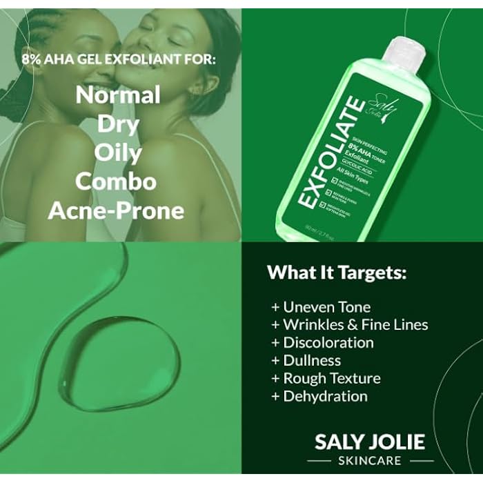 Saly Jolie AHA Toner Exfoliant with Glycolic Acid 8٪ - Image 4