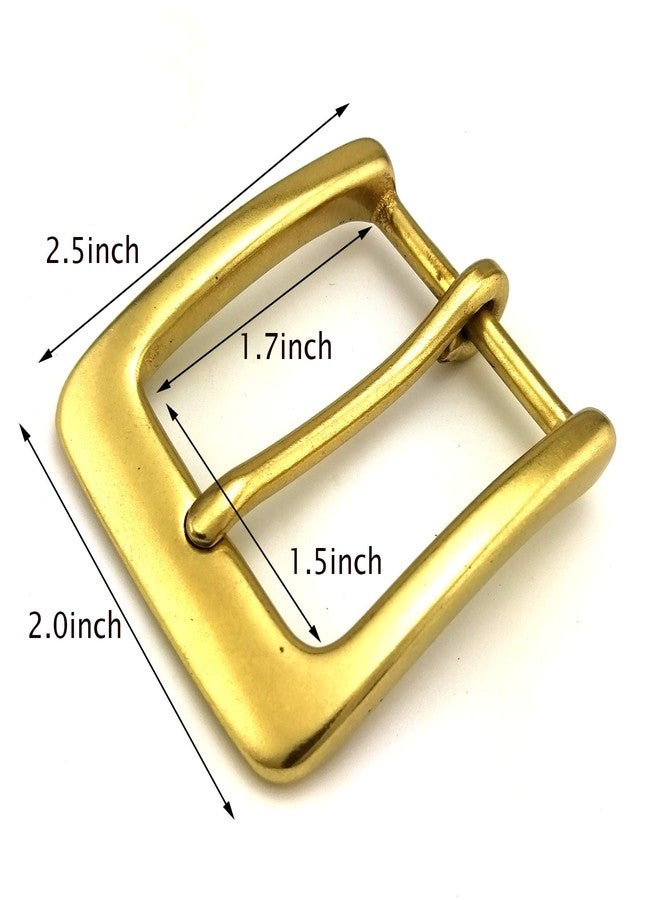 LAXPICOL 1.5"(38mm) Heavy Duty Solid Brass Single Prong Square Belt Buckle - Image 5