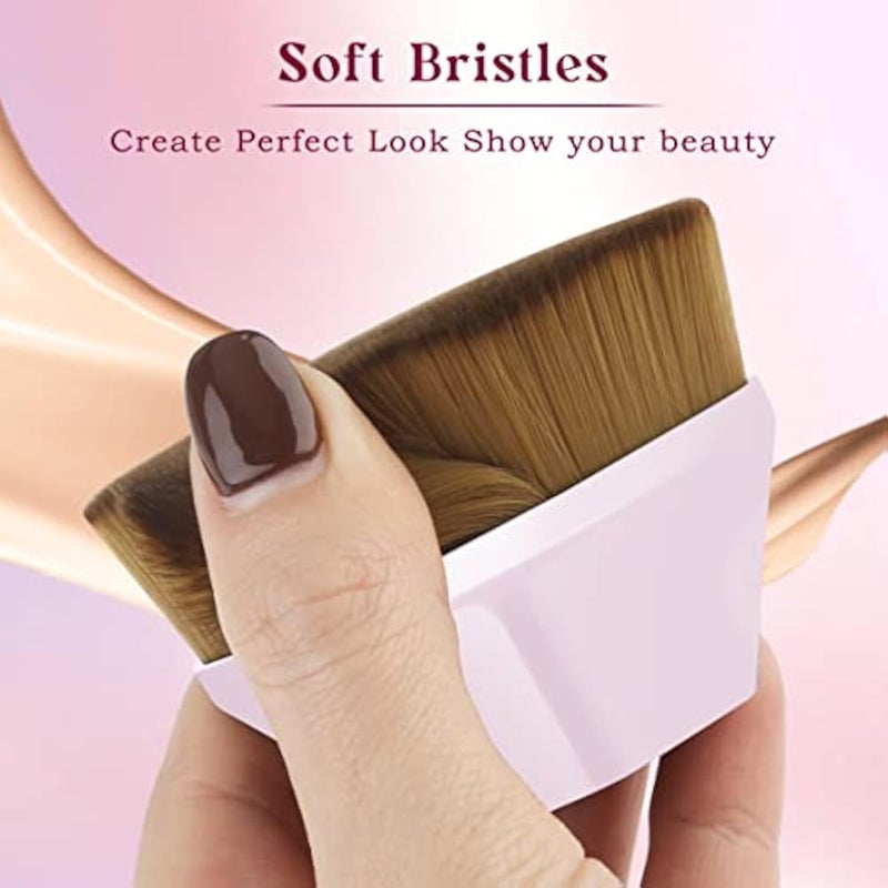 Arousar Foundation Makeup Brush, No Trace Kabuki Face Brush with Hight Density Ultra-Soft Bristles Suitable for Liquid Foundation, Cream or Flawless Powder Cosmetics with Bonus Protective Case, Pink - Image 4