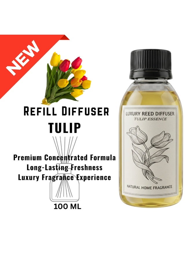 Tulip Concentrated Fragrance Oil 100ml - Refill Bottle - For All Oil Diffusers - Long-Lasting Home & Car Scent - Health Safe - Image 2
