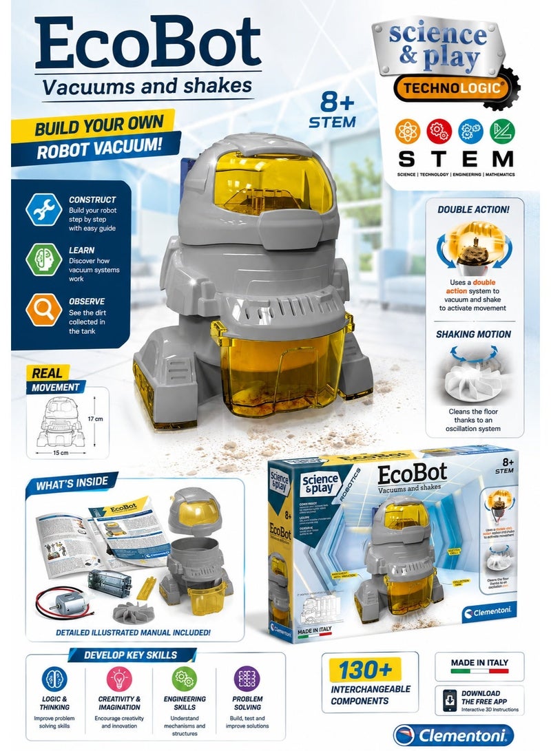 Clementoni Ecobot Robot – Educational STEM Building Kit for Kids - Image 2