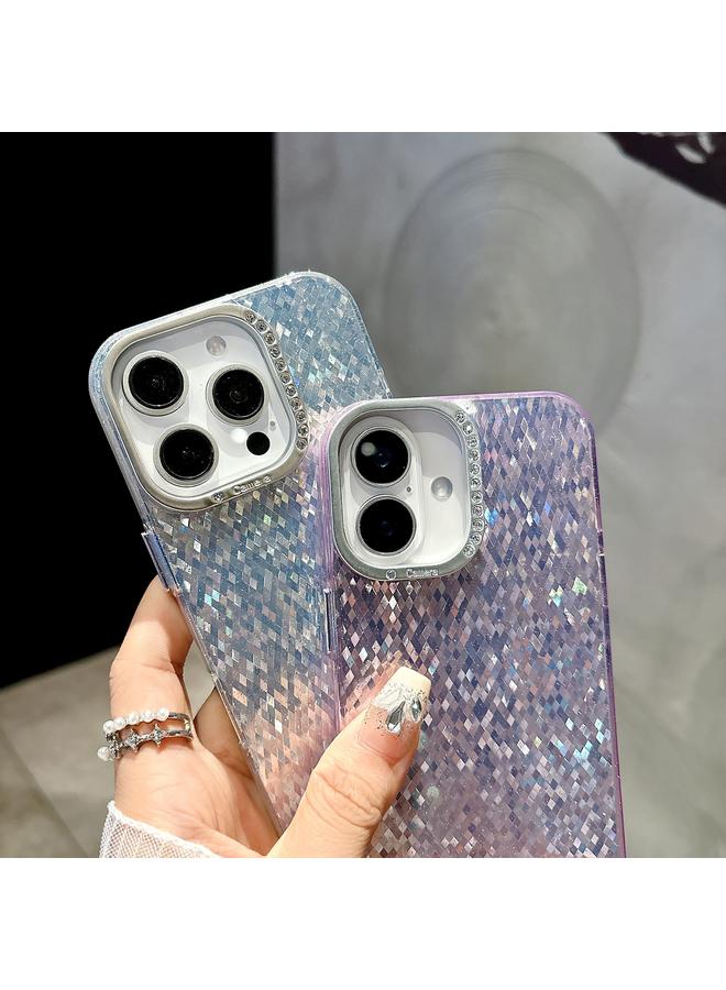 زبون جراب لهاتف iPhone 12 Pro مصنوع من مادة TPU الهجينة المصنوعة من نسيج الفسيفساء الماسي - Image 3