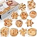 Tuauoe Wooden Brain Teaser Puzzles 12pcs 3D Brain Teasers for Adults Teens Kids Logic Mind Puzzle Box Lock Toy Removing Assembling 3D Small Puzzle Gift Set Small 3D Unique IQ Hand Puzzles - Image 2