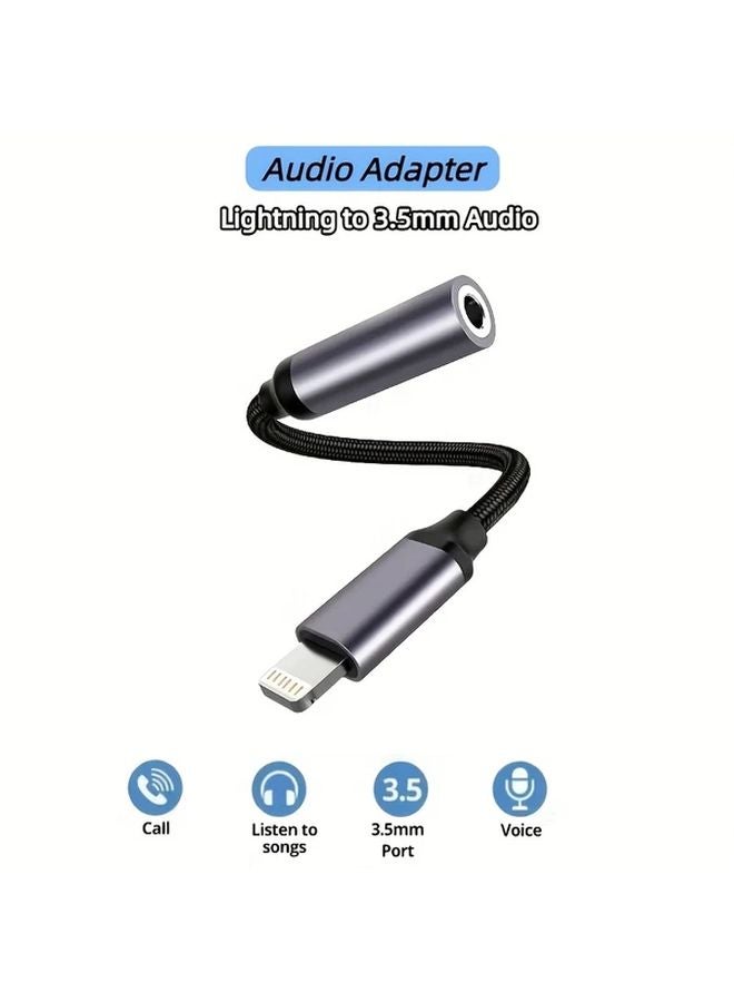 Lightning to 35mm Audio Adapter for iPhone 14 13 12 11 Pro Max XS XR X Music Charging - Image 1