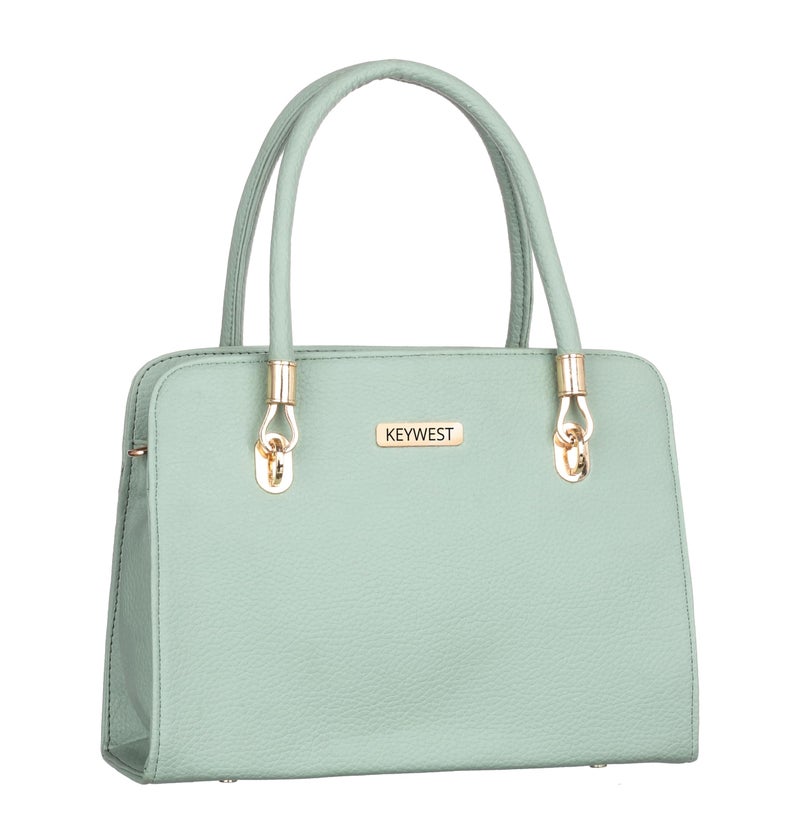 Keywest Women's Chanelle Satchel Tote Handbag for Women | Ladies purse | Stylish Shoulder Bag | Gift For Woman | Grey - Image 1