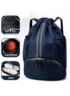 Generic Dry Wet Separation Drawstring Pocket Basketball Backpack Swimming Bag Sports Backpack Design for Gym Travel Outdoor Activities  - Image 1