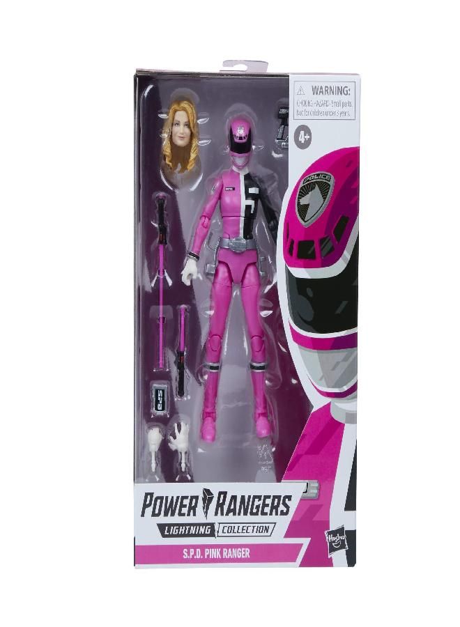 Power Rangers Lightning Collection S.P.D. Pink Ranger 6-Inch Premium Collectible Action Figure Toy with Accessories - Image 3