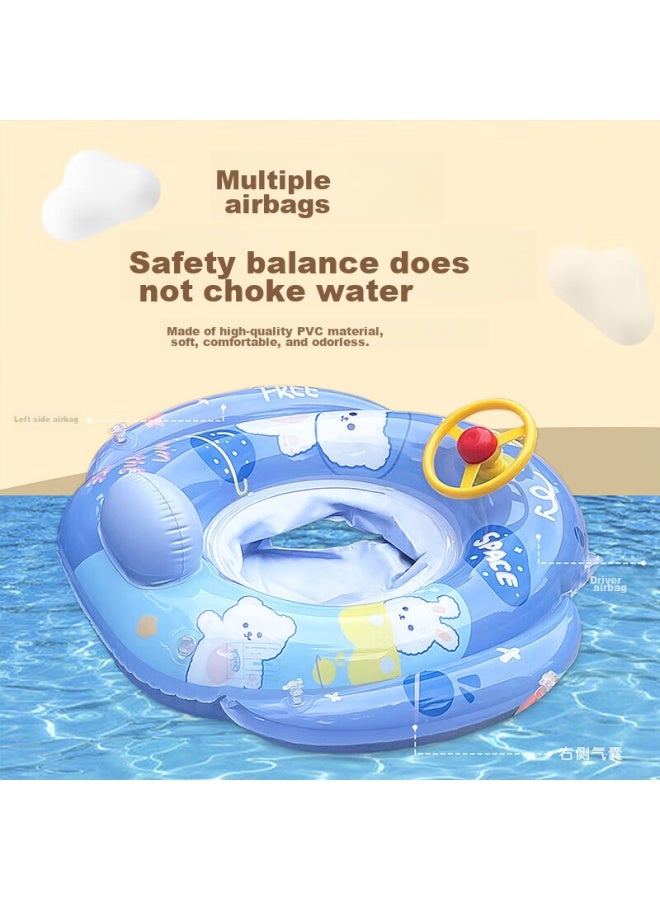 YouYou You Swimming Ring For Children, Thickened Anti-rollover Life Buoy, For Boys And Girls, Baby Swimming Seat Ring 90116, Pink Mermaid - Image 4