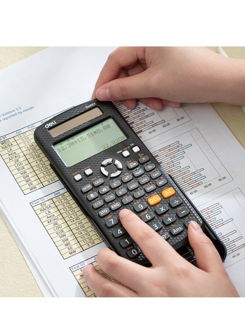 Deli SCIENTIFIC CALCULATOR, 552F-BK  - Image 4