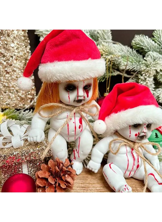 Halloween Spooky Doll With Realistic Bloodstain Red Party Decoration - Image 4