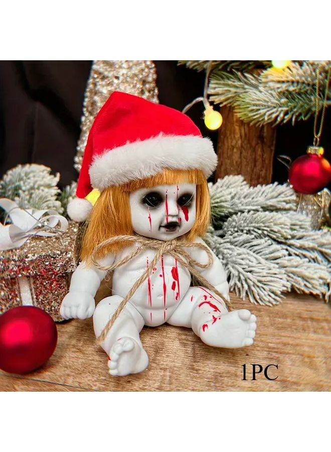 Halloween Spooky Doll With Realistic Bloodstain Red Party Decoration - Image 2