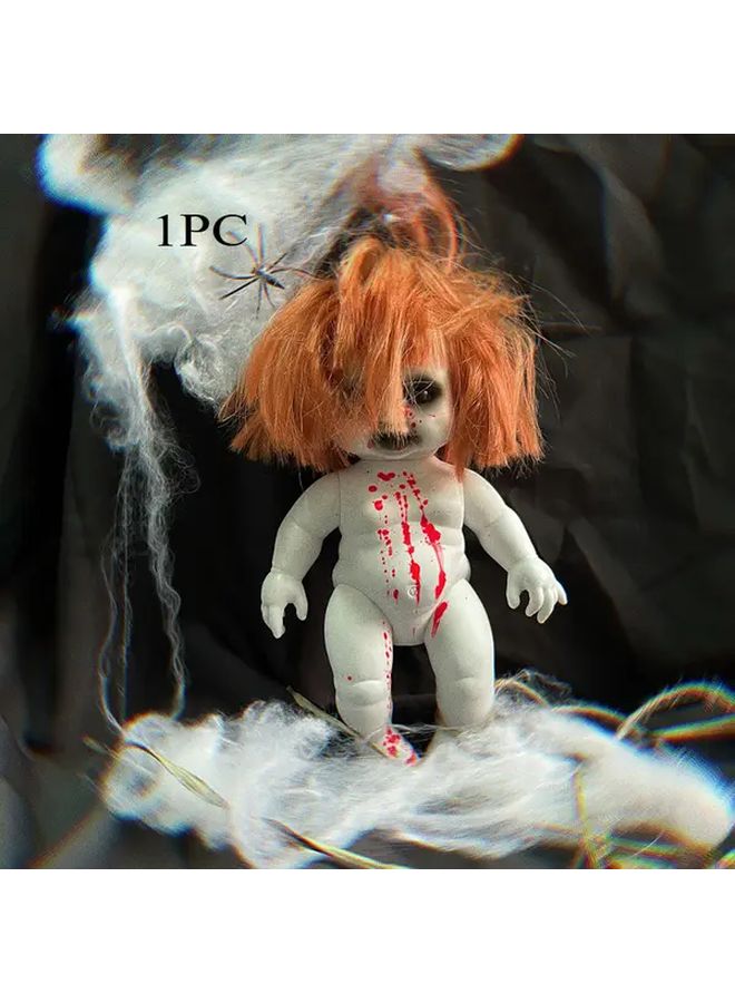 Halloween Spooky Doll With Realistic Bloodstain Red Party Decoration - Image 3