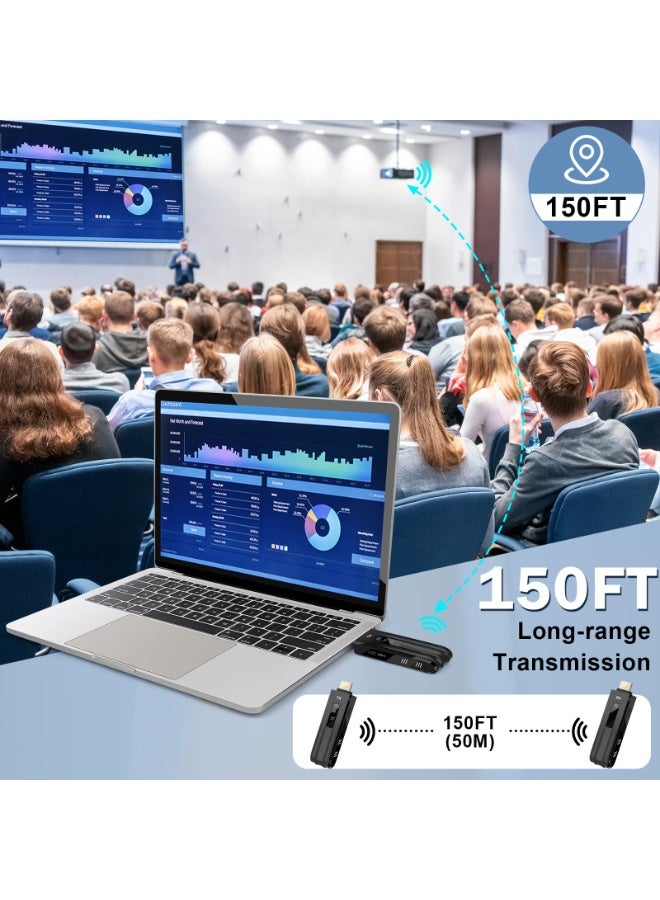 والالا جهاز إرسال واستقبال HDMI لاسلكي متطور 2025، فك تشفير 4K ومخرج 1080P، توصيل وتشغيل، موسع HDMI محمول 2.4G/5G مع شاشة LED، لأجهزة الكمبيوتر/الكمبيوتر المحمول/الكاميرا/التلفزيون عالي الدقة/جهاز العرض/صندوق التلفزيون - Image 3