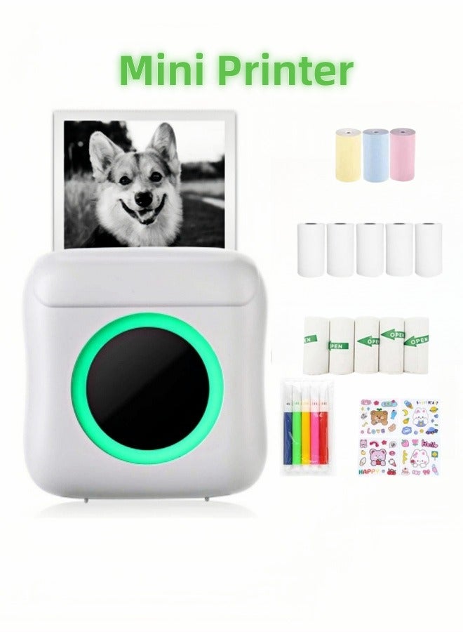 Mini Portable Bluetooth Thermal Printer, Wireless Sticker and Photo Printer for Learning and Office Use - Image 1
