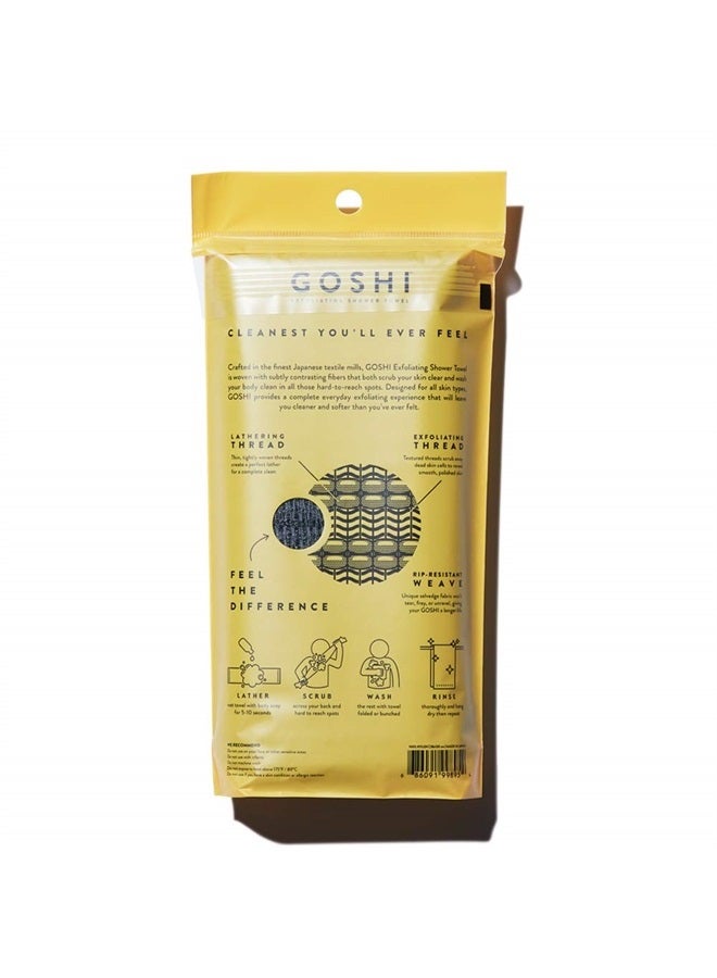 GOSHI منشفة استحمام مقشرة - قماش غسيل مقشر مقاوم للتمزق لجميع أنواع البشرة - صنع في اليابان - Image 2