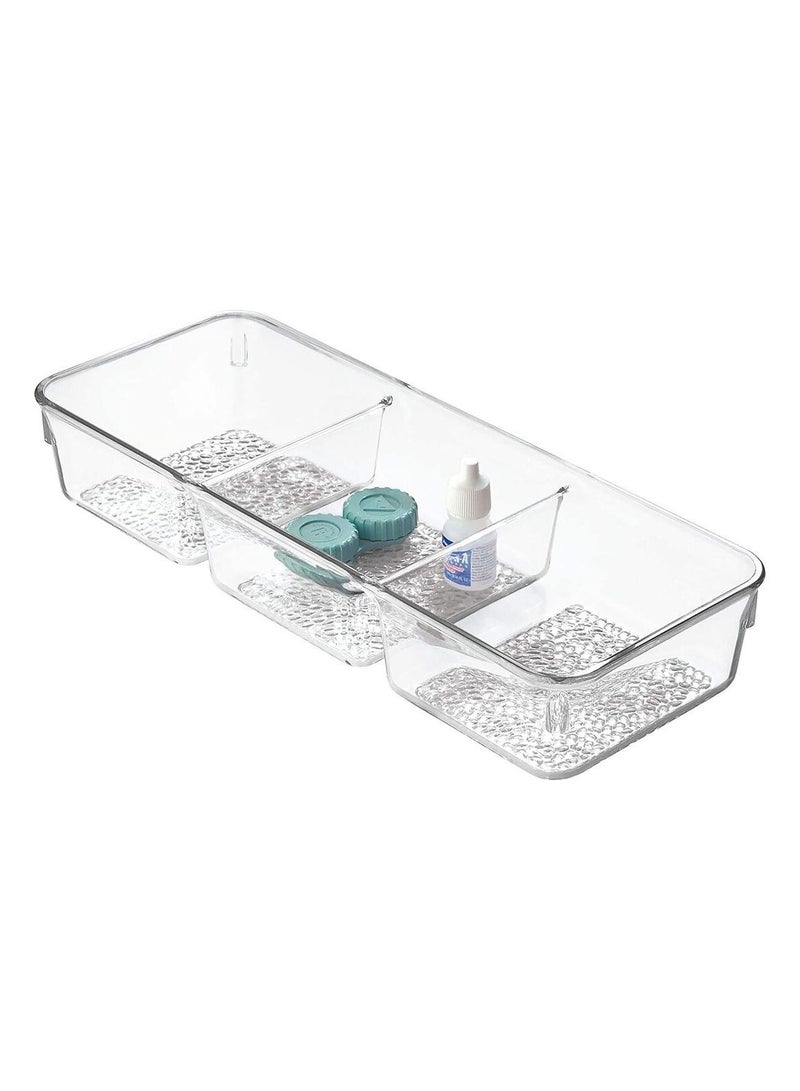 Interdesign Plastic Divided Drawer Organizer Tray Clear