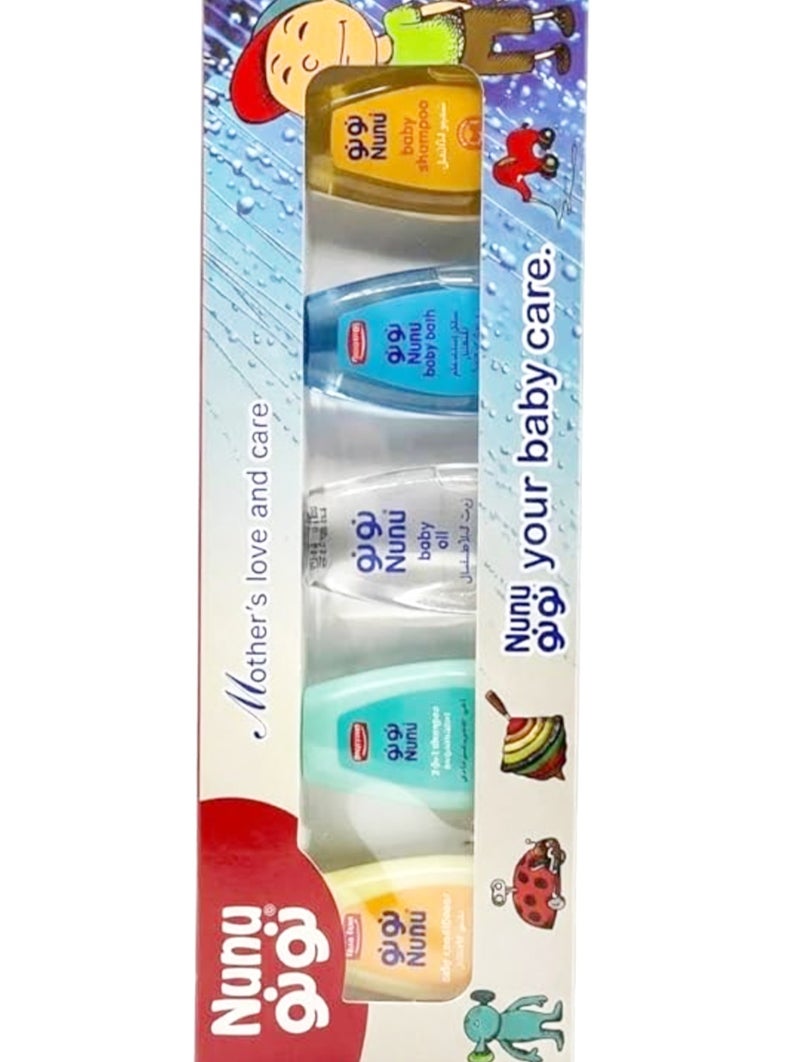 نونو مجموعة منتجات العناية بالطفل 50 مل 5 قطع