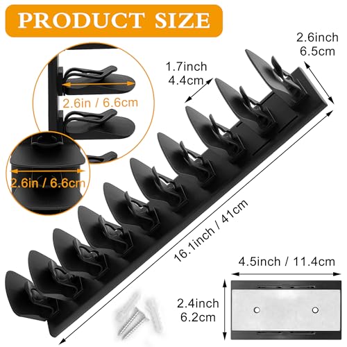 Cerpourt Hat Racks for Baseball CapsHats Rack Organizer Hold Up to 20 HatsHat Organizer for Baseball Caps Hat Holder Storage Display AdhesiveWall Drilled for WallDoorClosetHat Racks for wall 1PK Black - Image 3