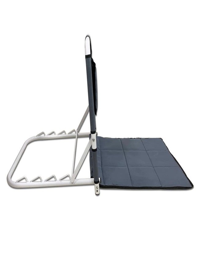 Kawachi Portable Folding Angle Adjustable Backrest Hospital Patients Bed Chair with Back Support Useful for Floor, Beach, Reading, Meditation, Disability Chair Gray - Image 3