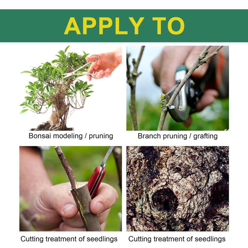 Zriechs 2026 Tree Wound Sealer,Tree Wound Pruning Sealer,Pruning Sealer,Tree Wound Dressing With Brush,Tree Wound Sealer Healing Paste,Bonsai Cut Paste,Bonsai Tree Pruning Sealer For Tree Wound (1SET) - Image 4