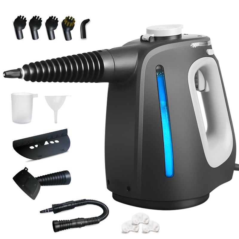 Opstrava Pressurized Handheld Steam Cleaner with 14 PCS Accessories&Safety Lock, 1350W Multi-Purpose Steamer for Cleaning, Portable Steam Cleaner for Home,Car,Grout,Furniture,Bathroom,Kitchen,Tiles&Couch - Image 1
