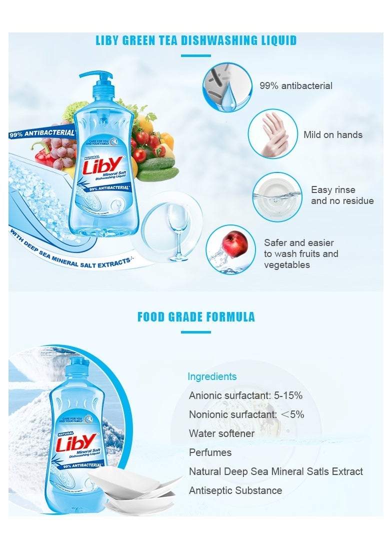 Liby - Liby Mineral Salt Dishwashing Liquid 1.1kg | No.1 Cleaning Brand in China - Image 1