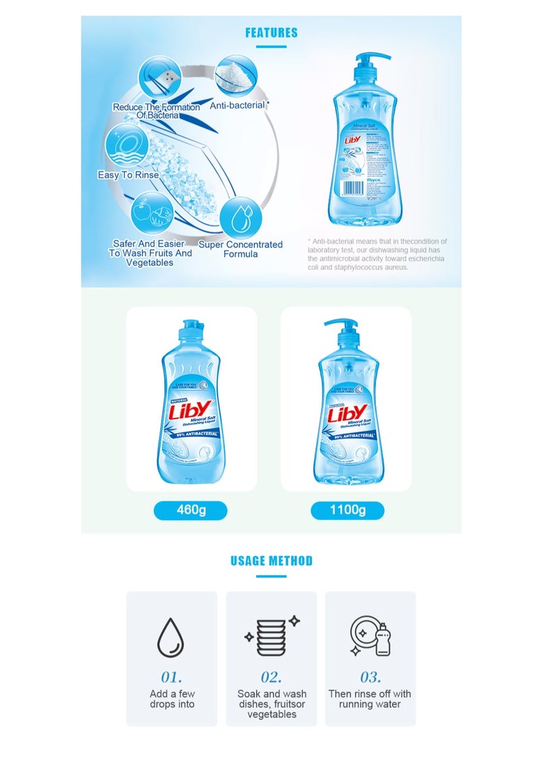 Liby - Liby Mineral Salt Dishwashing Liquid 1.1kg | No.1 Cleaning Brand in China - Image 1