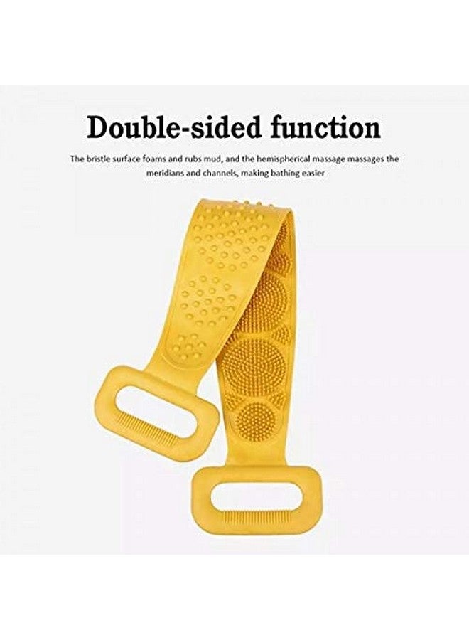NOBILEA Silicone Body Scrubber/Bath Body Cleaning Belt/Skin Brush Belt For Skin/Bathing/Body Dirt Removal For Kids Men's & Women (Multicolor) - Image 4