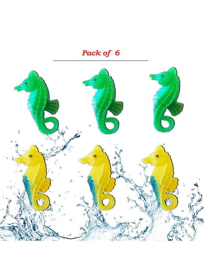 Emily Pets Plastic Aquarium Fish Tank Floating Seahorses Decoration Ornament 5.5 X 2.5 X 1.3Cm 6Pcs Multi Color - Image 2