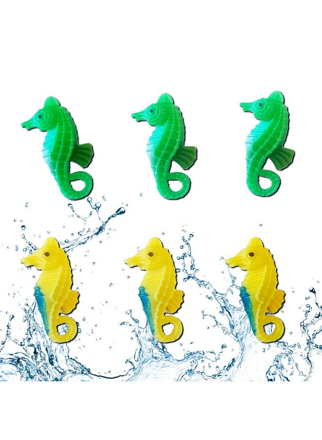 Emily Pets Plastic Aquarium Fish Tank Floating Seahorses Decoration Ornament 5.5 X 2.5 X 1.3Cm 6Pcs Multi Color - Image 1
