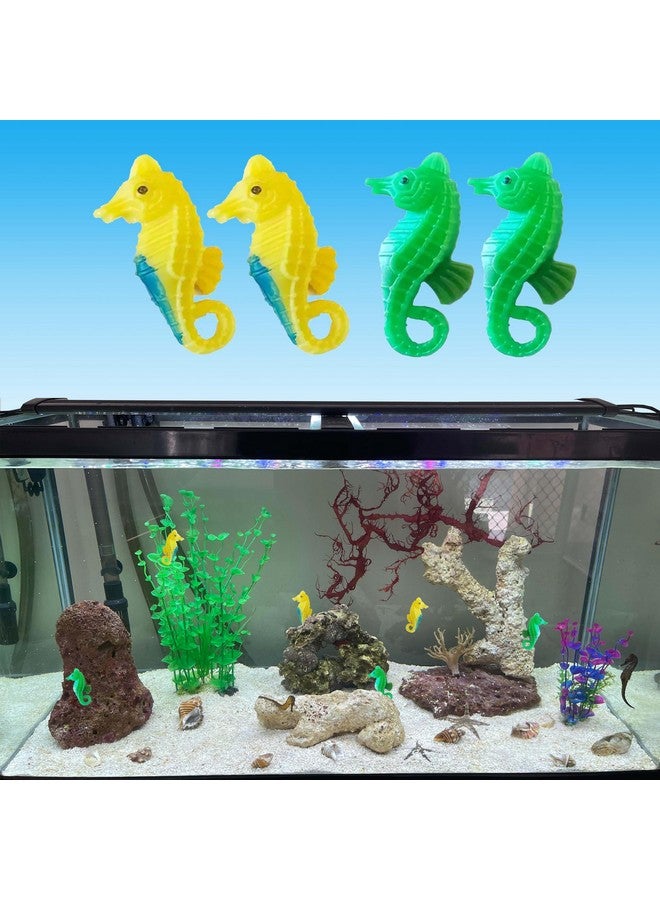 Emily Pets Plastic Aquarium Fish Tank Floating Seahorses Decoration Ornament 5.5 X 2.5 X 1.3Cm 6Pcs Multi Color - Image 4