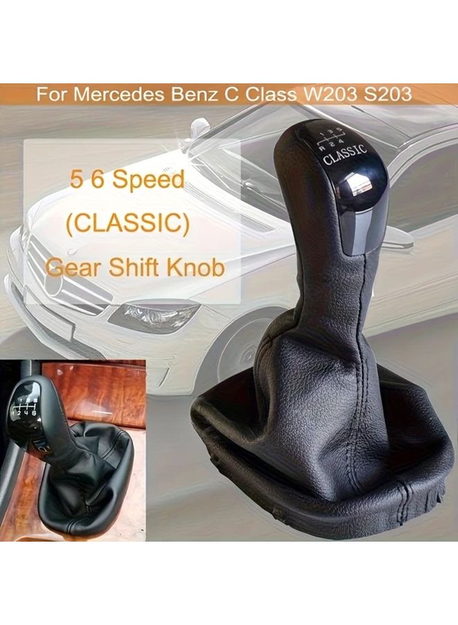6 Speed Manual Gear Shift Knob Cover ABS Material Durable Replacement - Image 5