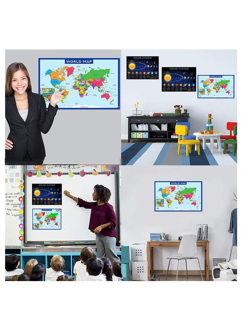 CMGTYYD. ملصق خريطة العالم، مخطط معلومات جغرافية تعليمية، 50×35 سم، لوحة فنية جدارية مطبوعة على قماش، ملصق وديكور جمالي للفصول الدراسية، مكتب، غرفة نوم، لمرحلة ما قبل المدرسة، رياض الأطفال، المرحلة الابتدائية. - Image 5