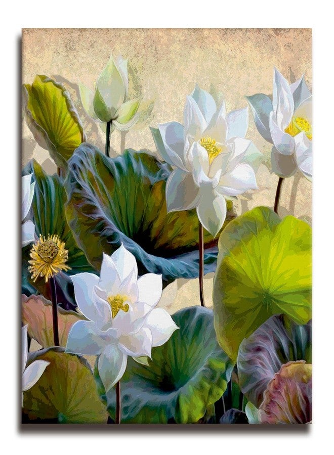 LADECOR Floral Painting Nature’s Beauty Theme Decoration Canvas Framed Beautiful Flower Wall Art for Living Room, Bedroom, and Office Wall Décor Design (24 Inch x 24 Inch, E) - Image 2