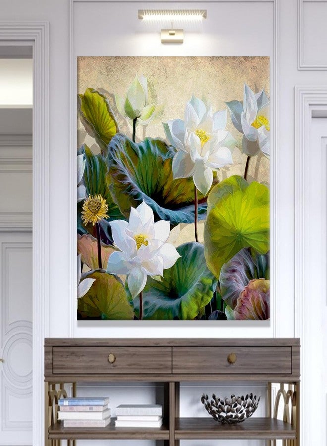 LADECOR Floral Painting Nature’s Beauty Theme Decoration Canvas Framed Beautiful Flower Wall Art for Living Room, Bedroom, and Office Wall Décor Design (24 Inch x 24 Inch, E) - Image 4