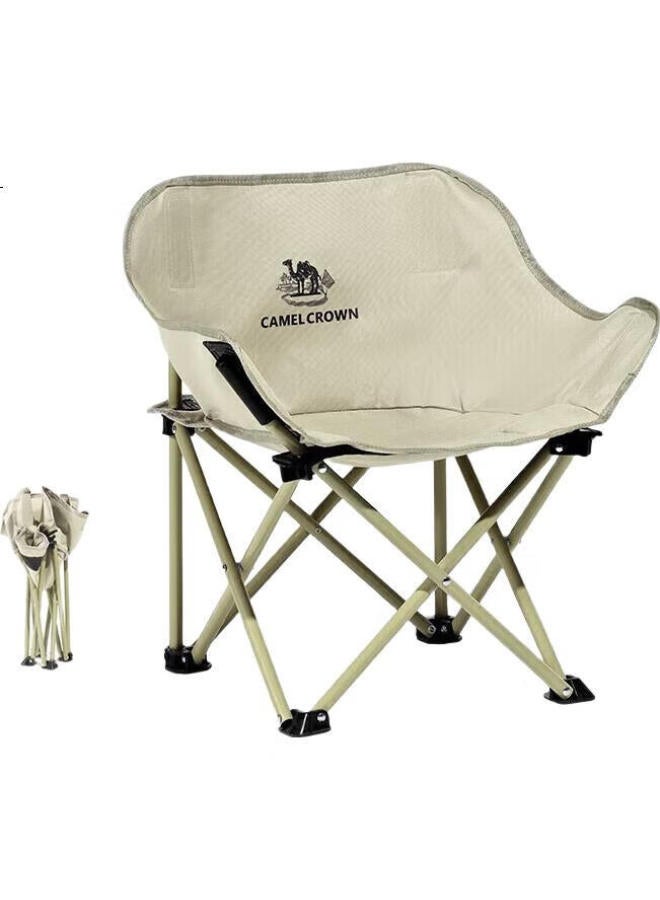 CAMEL CROWN Camelcrown Outdoor Camping Folding Chair Fishing Art Sketch Beach Lounger Lazy Moon Chair 174bl03626 Winter Bamboo Green - Image 3