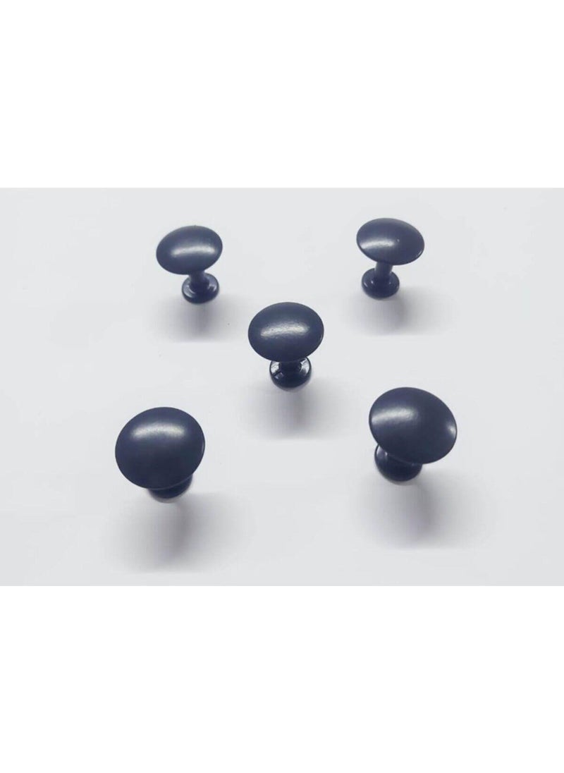 Özsan - Plain Matte Black Button (5 Pieces) - Image 1