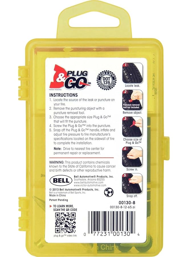 فيكتور 22-5-00130-8 طقم إصلاح الإطارات السريع Plug & Go - Image 2