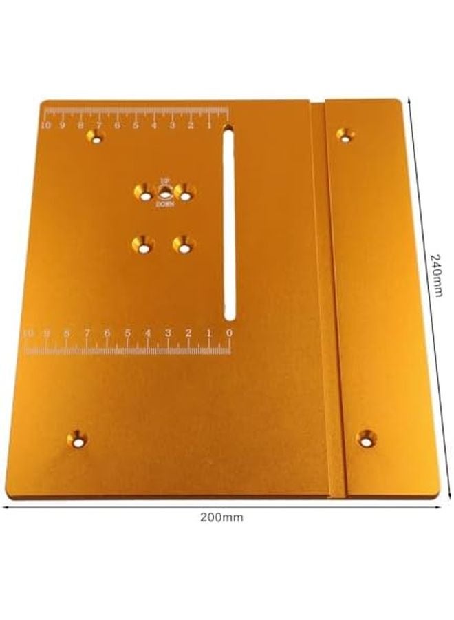 لوحة إدراج طاولة التوجيه من الألومنيوم T60 مقاس 240x200x6 مم، لوحة ناعمة مقاومة للاهتراء لطاولة منشار النجارة - Image 3